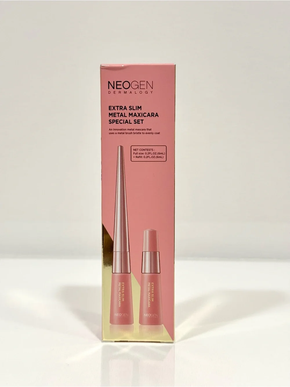NEOGEN Dermalogy Extra Slim Metal Maxicara SET 6ml + refill #Black New sealed